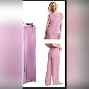 State Of Day Crepe De Chine Short Sleeve Pajama Set